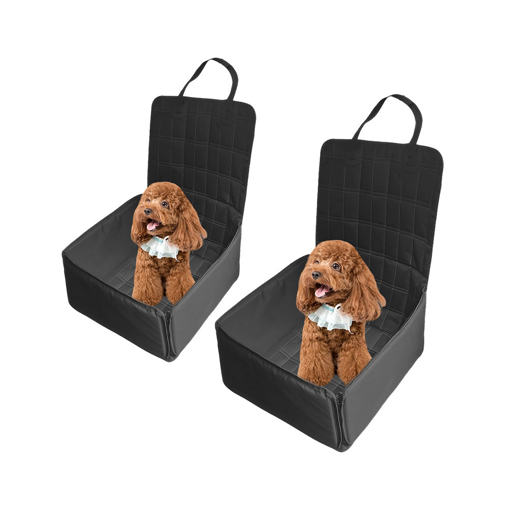 SOGA 2X Black Car Pet Sitting Bag Breathable Safety Travel Portable Carrier Pouch Travel Essentials-0