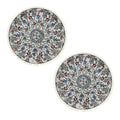 NNEAGS 2X 120cm Mandala Area Rug for Living Room Lounge, Bedroom, Anti-slip Doormat, Home Decor