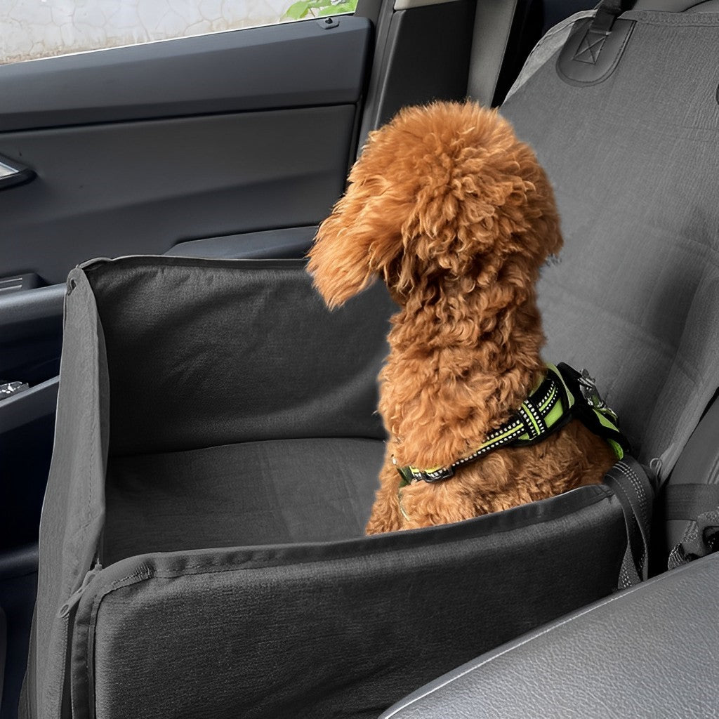 SOGA 2X Black Car Pet Sitting Bag Breathable Safety Travel Portable Carrier Pouch Travel Essentials-1