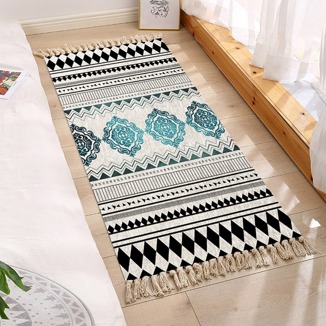 NNEAGS 90cm Boho Bathroom Rug Vintage Kitchen Area Runner Rugs, Home Decor