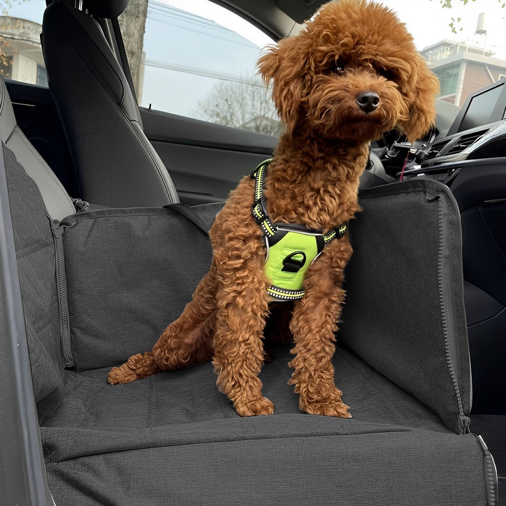 SOGA 2X Black Car Pet Sitting Bag Breathable Safety Travel Portable Carrier Pouch Travel Essentials-2