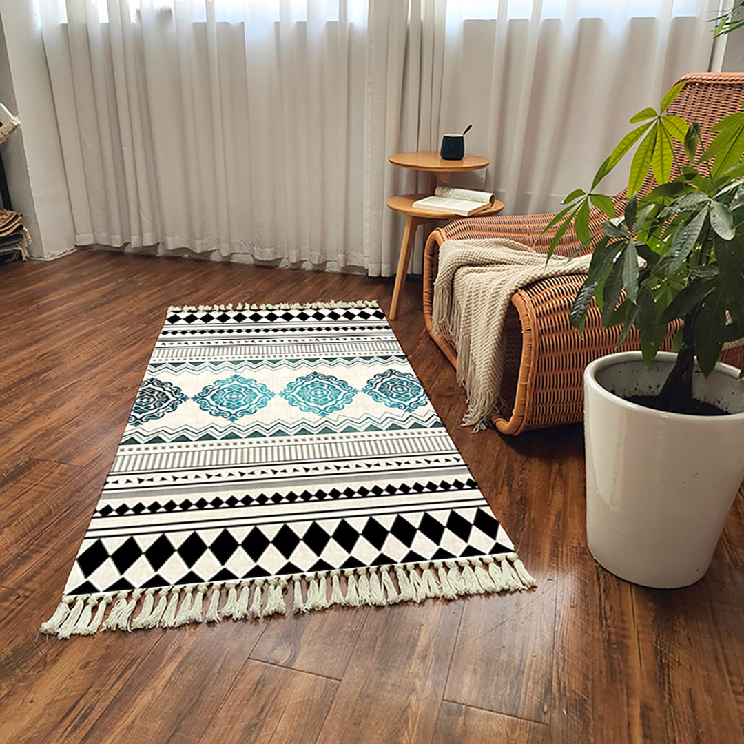 NNEAGS 90cm Boho Bathroom Rug Vintage Kitchen Area Runner Rugs, Home Decor