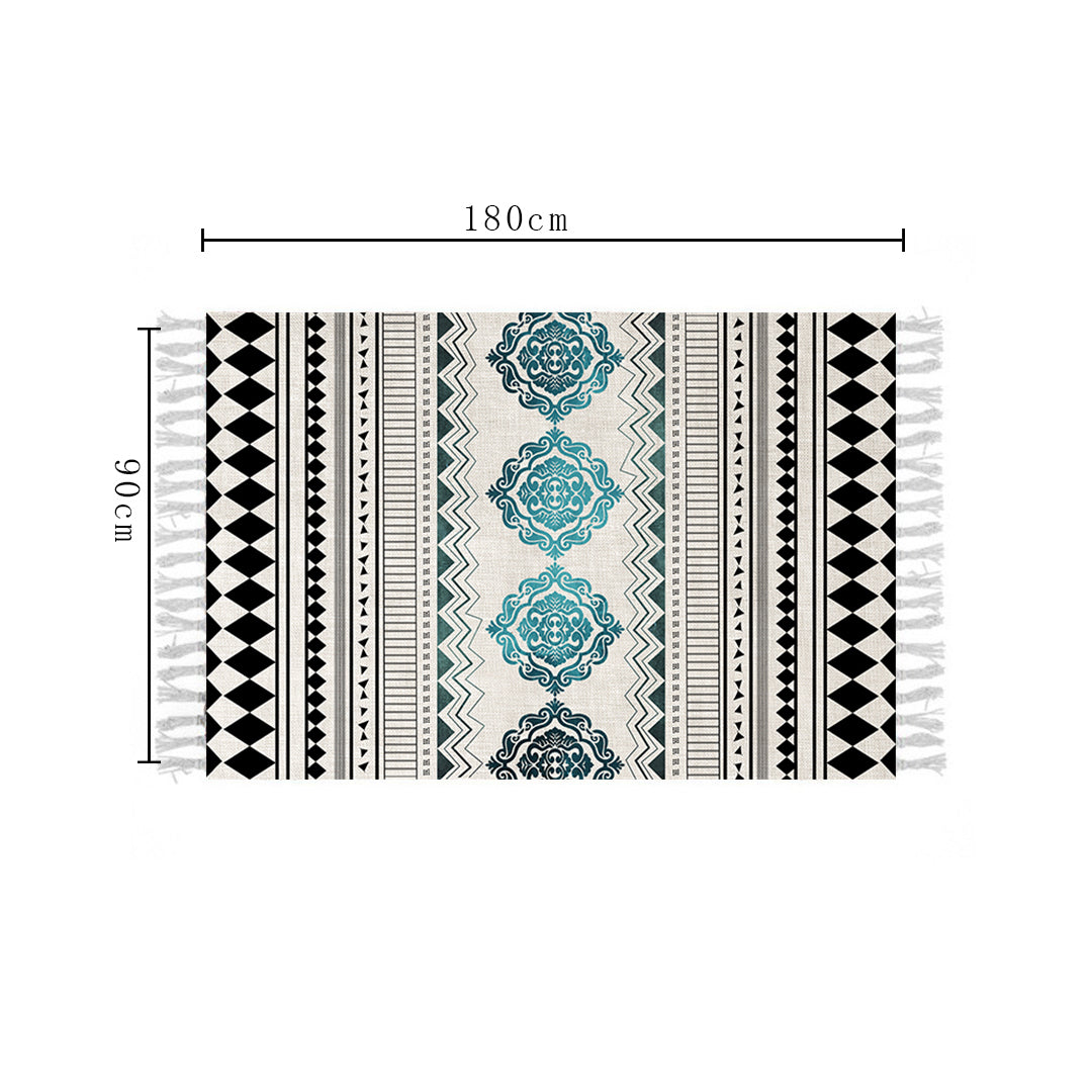 NNEAGS 90cm Boho Bathroom Rug Vintage Kitchen Area Runner Rugs, Home Decor