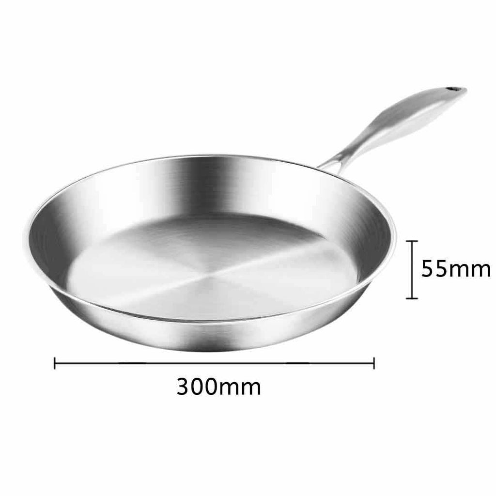NNEAGS Dual Burners Cooktop Stove, 30cm Cast Iron Frying Pan Skillet and 30cm Induction Fry Pan