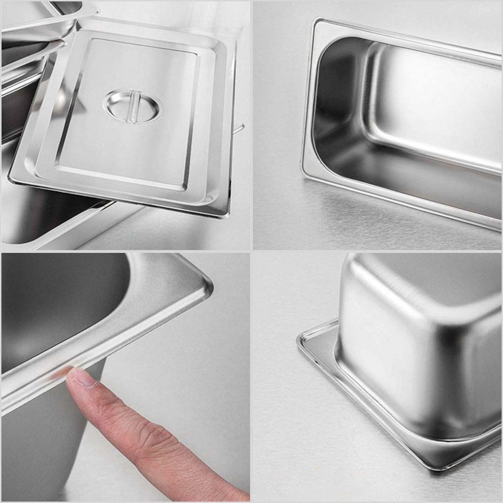 SOGA 2X Gastronorm GN Pan Full Size Stainless Steel Tray 1/2 20cm
