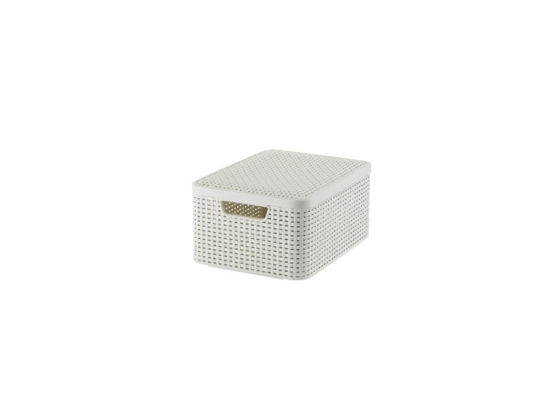 Curver style basket M with lid ivory-0