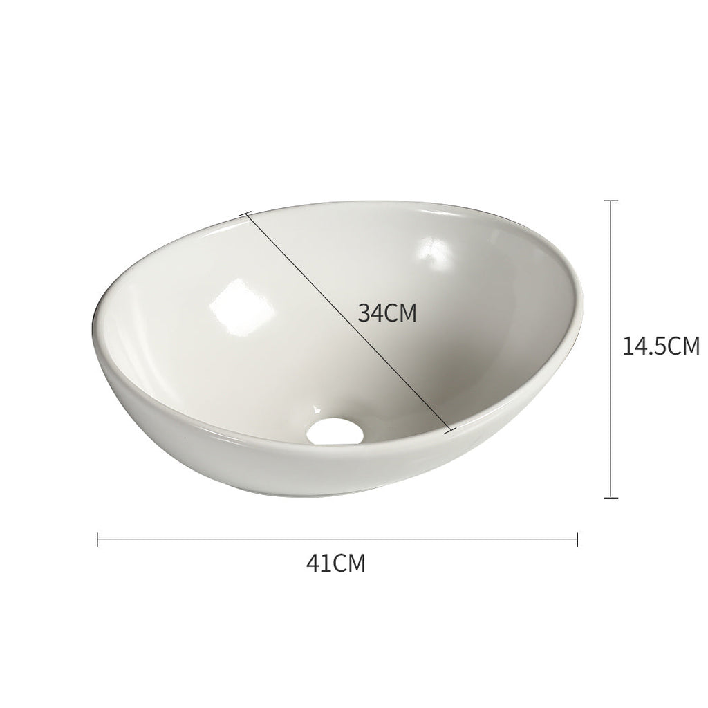 NNEIDS Ceramic Basin Bathroom Wash Counter