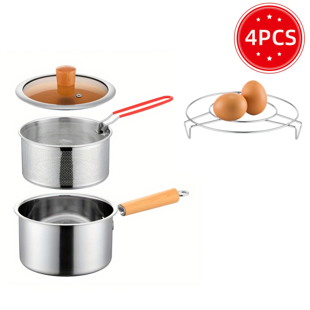 NNETM Cookware Set with Stainless Steel Frying Basket