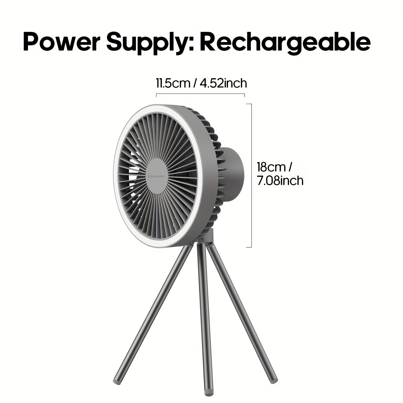 NNETM 10000mAh Rechargeable Camping Fan