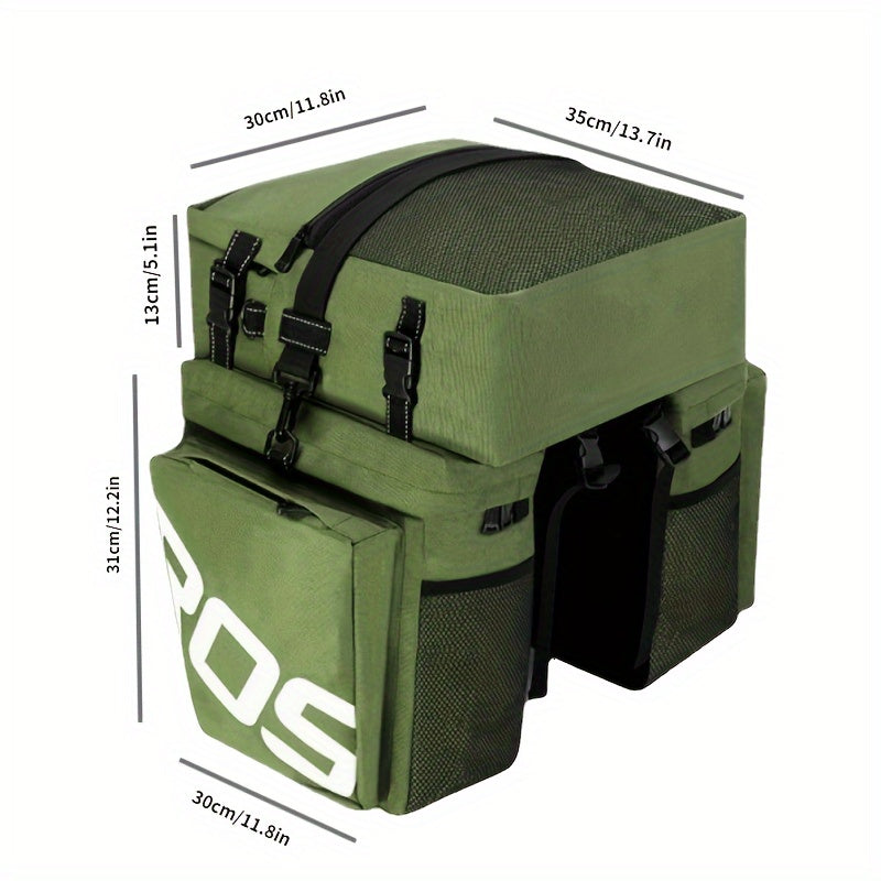 3-in-1 Bicycle Rear Capacity Rack Pannier Bag-2