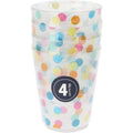 Excellent houseware cup set confetti 4-piece plastic-0