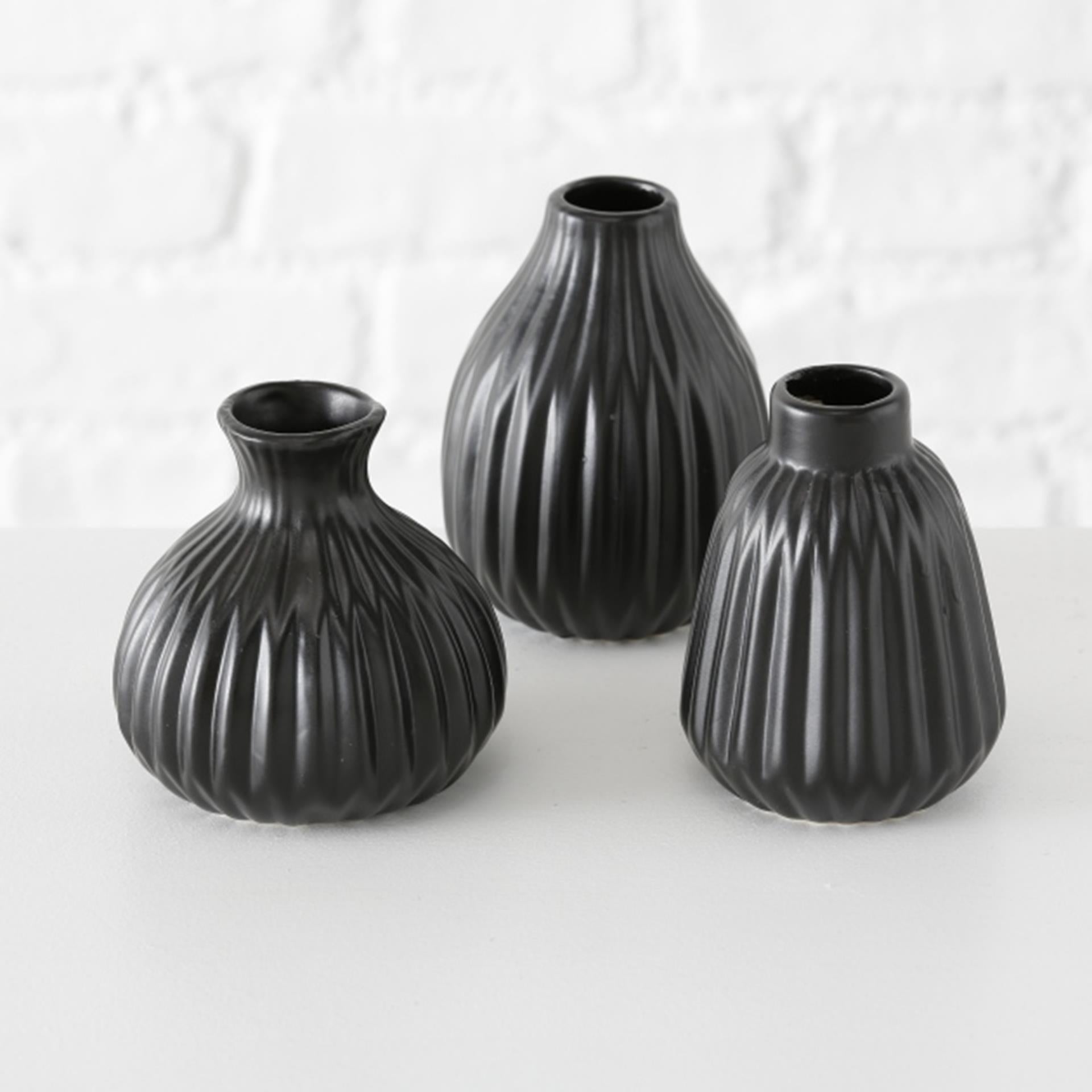 Boltze home vase esko h12cm black-0