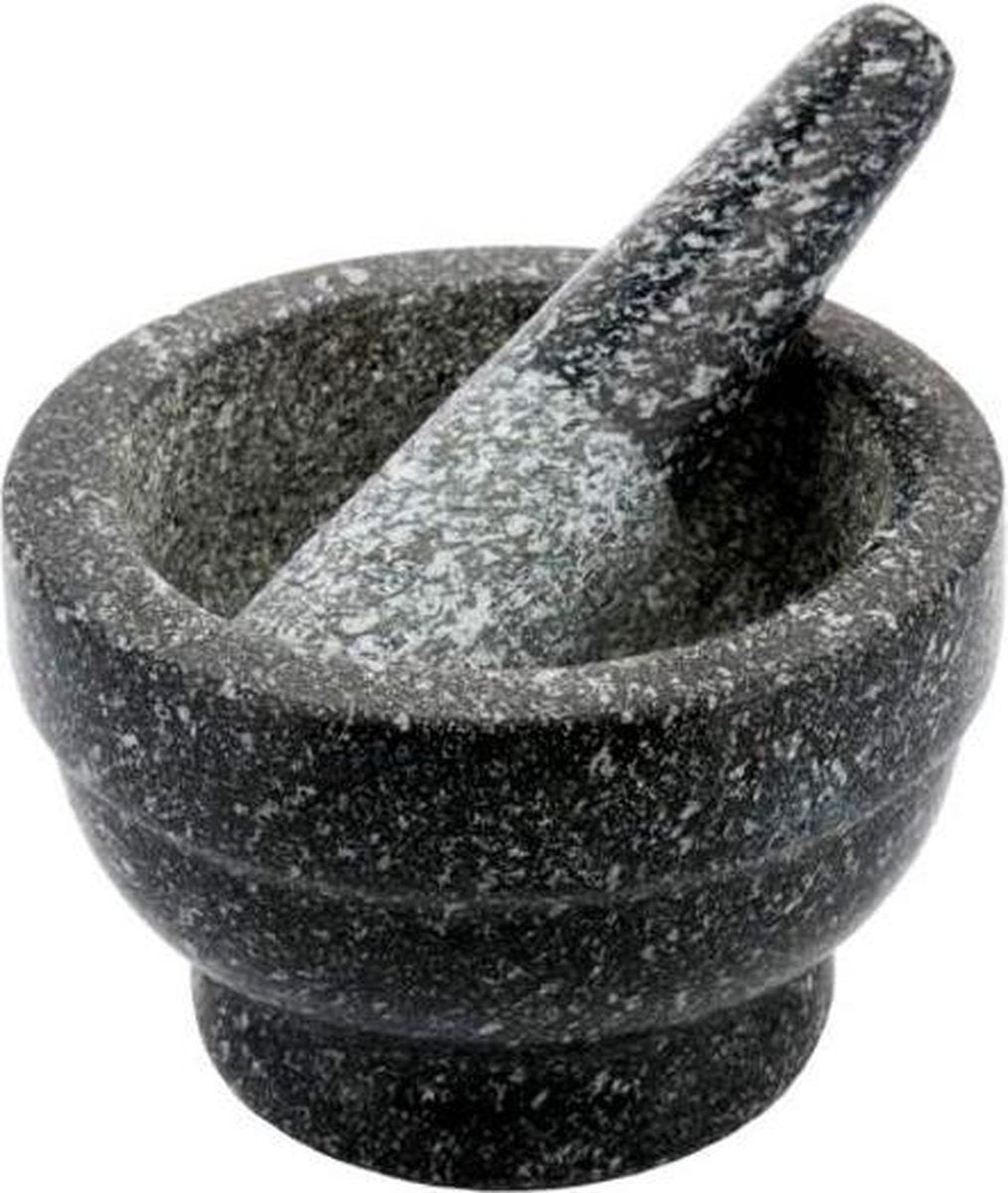 Kinghoff marble mortar with pestle ø12x8cm-0