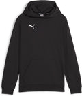 Puma teamgoal casuals hoody jr boys sports sweater - black- white-0