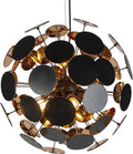 Trio discalgo - hanging lamp - black matt - excl. 6x e14 4 w - ceiling mounting - height adjustable-0