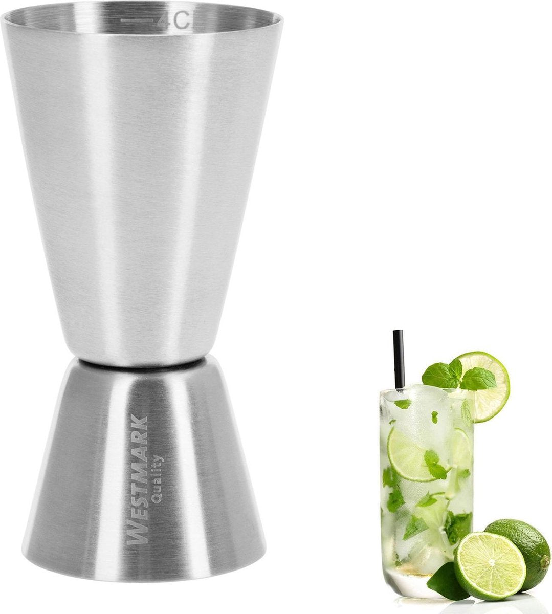 Westmark bar buddy, jigger for cocktails, 2 4 cl, stainless steel, silver, 62772260-0