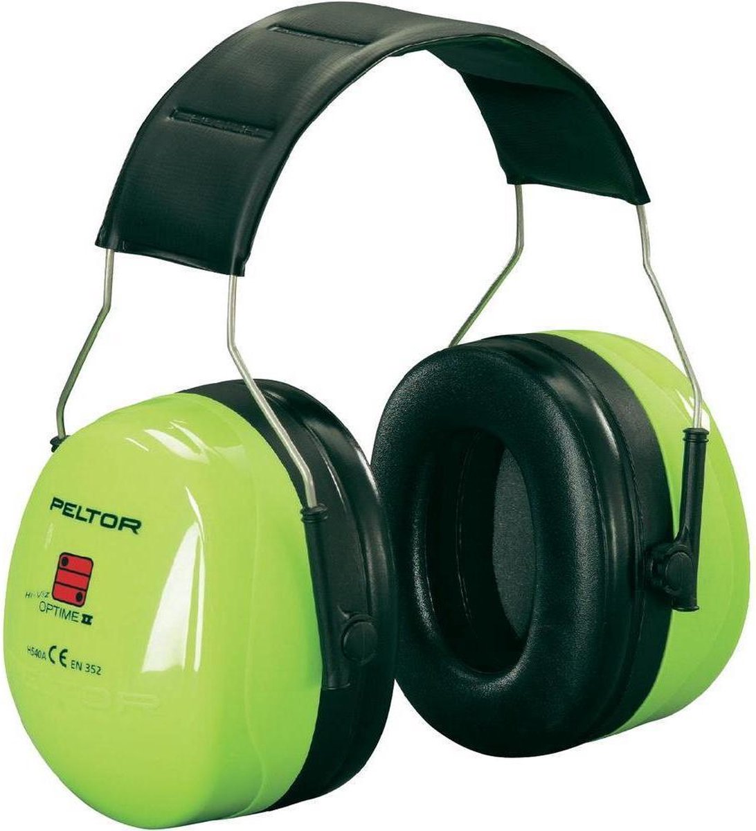 3m peltor h520 optime ll ear muff with headband - hiviz-0