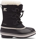 Sorel yoot pac™ nylon wp youth unisex snow boots - black - size 36-0
