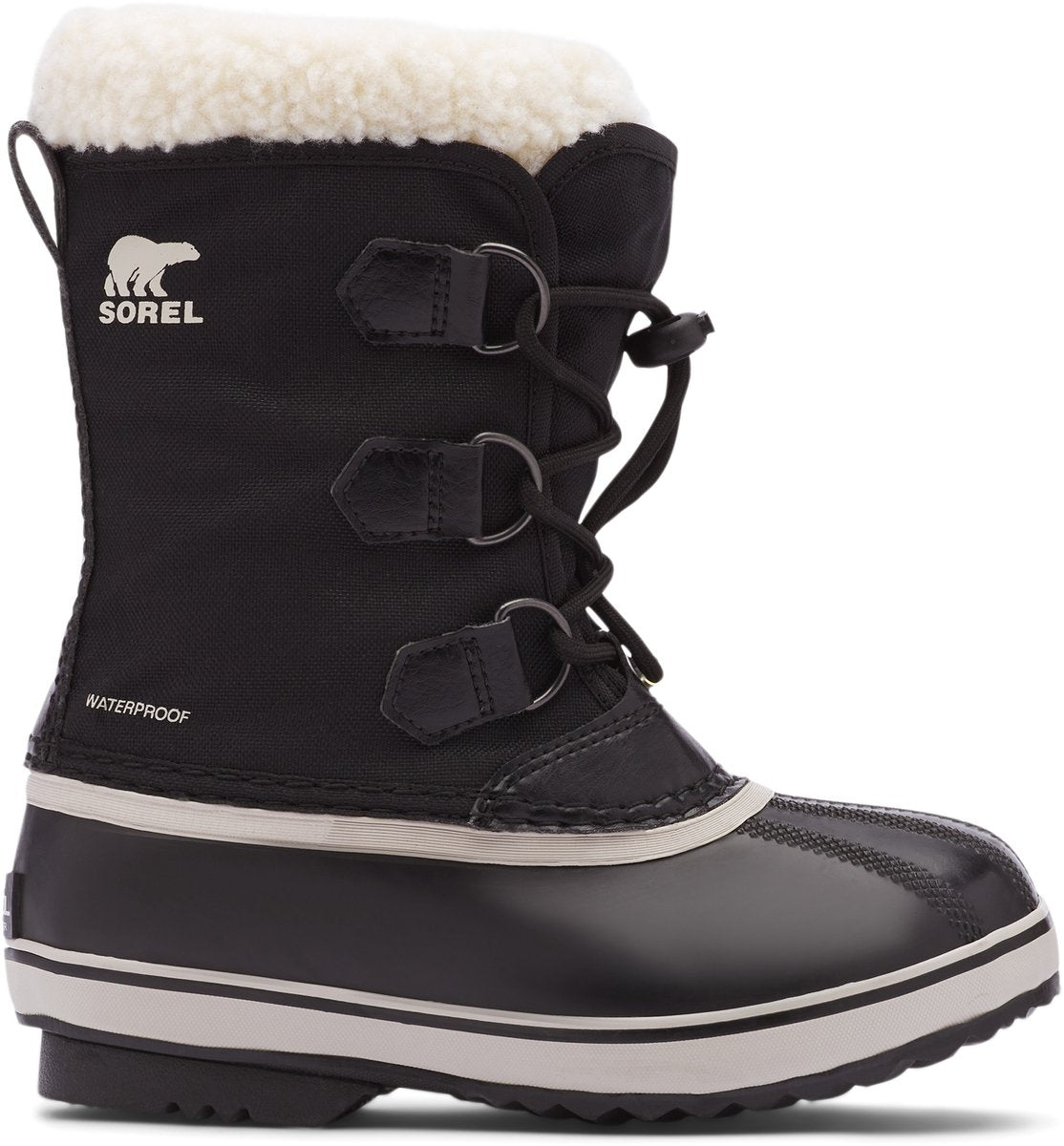 Sorel yoot pac™ nylon wp youth unisex snow boots - black - size 36-0