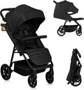 Lionelo Mira pram buggy - stroller - for children up to 22 kg - front wheels 360° - adjustable backrest handle - waterproof XXL awning with UPF50+ - 5-point harness - large off-road wheels - full shock absorption - compactly foldable-0