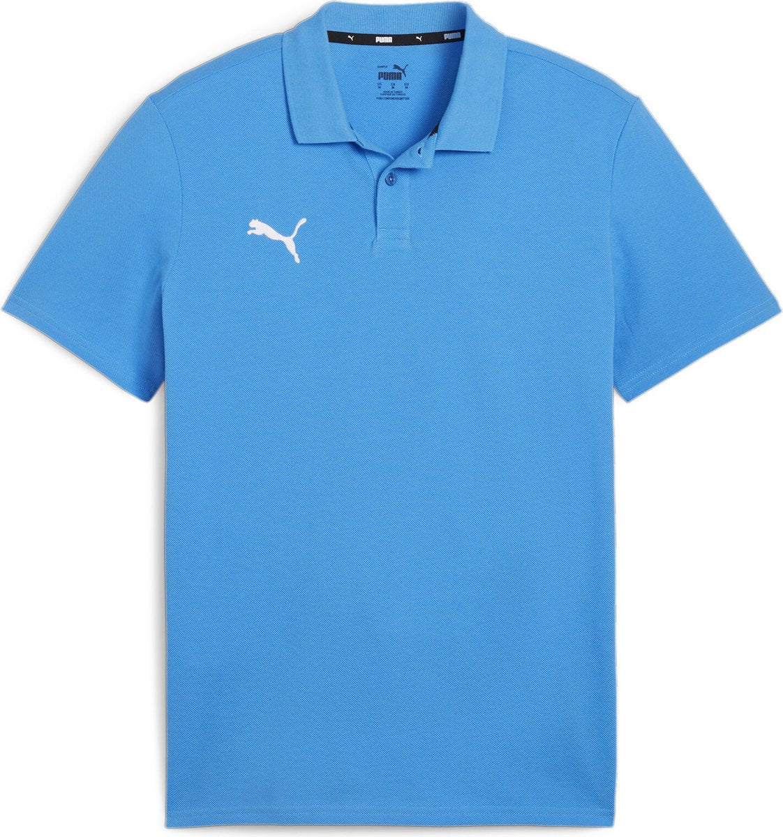 Puma teamgoal casuals polo men's sports shirt - ignite blue- white-0