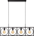 Lucide suus - hanging lamp - 4xe27 - black-0