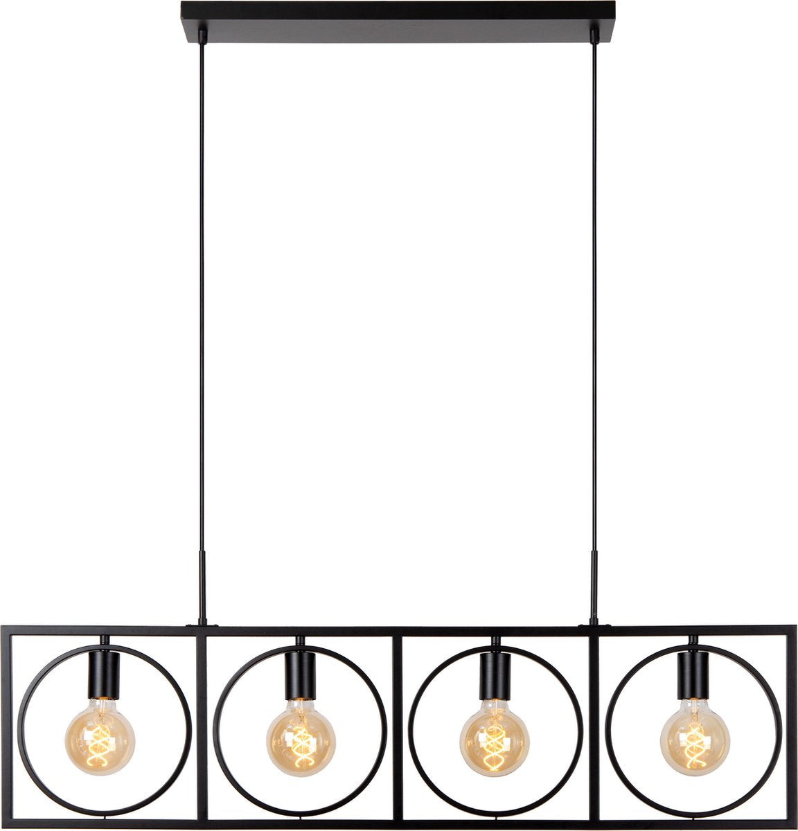 Lucide suus - hanging lamp - 4xe27 - black-0