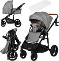 Lionelo mari tour 2in1 stroller - all-terrain 27 cm wheels - 3D panoramic ventilation - central suspension with 3 positions - memory buttons - one-handed release - UPF50+ waterproof hood - comfort mattress with cotton - portable travel cot (up t-0