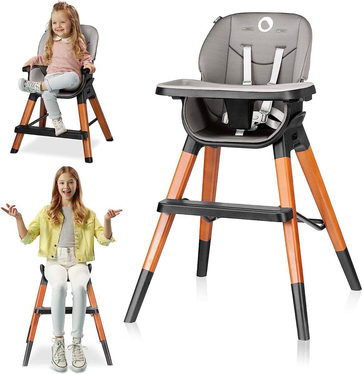 Lionelo mona - high chair - 4in1 - anti-slip - belt - 75kg-0