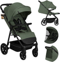 Lionelo Iva - stroller buggy premium - 6 months 4 years (up to 22 kg) - 360° swivel wheels with suspension - magnetic belt - XXL sun canopy UPF50 - adjustable backrest, footrest push handle - large shopping basket - city terrain - stroller-0