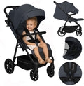 Lionelo Iva - stroller buggy premium - 6 months 4 years (up to 22 kg) - 360° swivel wheels with suspension - magnetic belt - XXL sun canopy UPF50 - adjustable backrest, footrest push handle - large shopping basket - city terrain - stroller-0