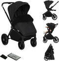 Lionelo mika plus stroller - all-terrain wheels - lightweight - adjustable seat - XXL hood with UPF 50+ - compact foldable - including accessories-0