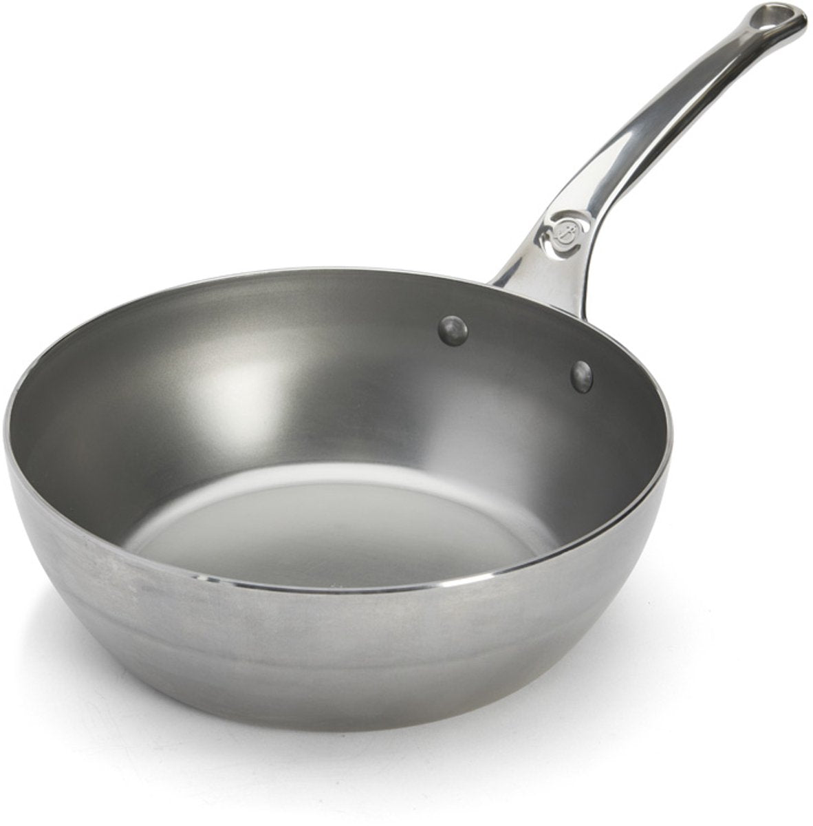 Debuyer de buyer mineral b pro frying pan ø 24 cm – sheet steel – pfas-free – with stainless steel handles – suitable for induction – made in France-0