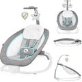 Lionelo Pascal - baby rocking chair bouncer - with soft vibrations - 12 melodies - adjustable backrest - play arch with toys - 5-point harness - compact foldable - bouncer - rocking chair-0