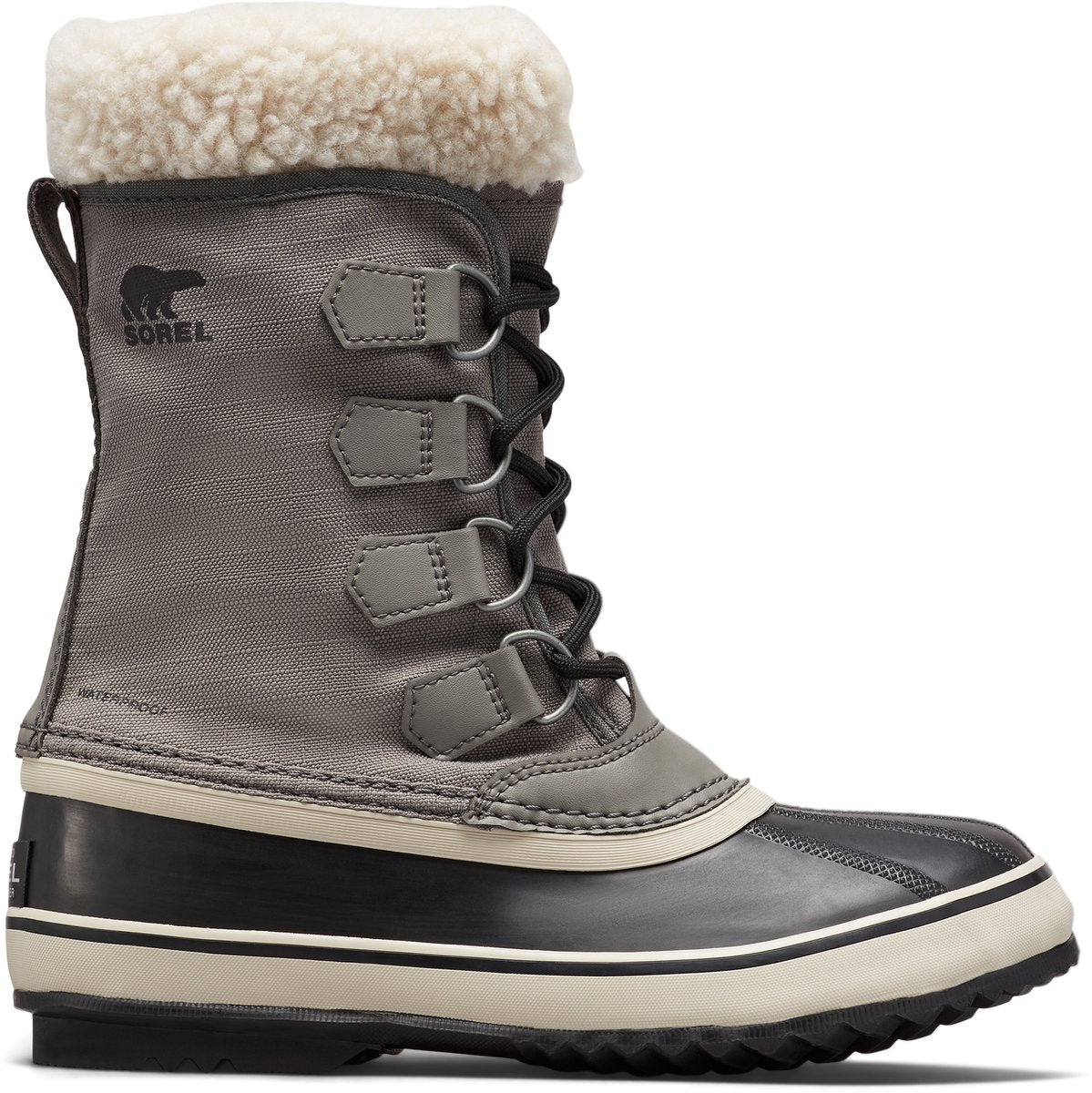 Sorel winter carnival™ boot wp women's snow boots - quarry, black - size 39-0