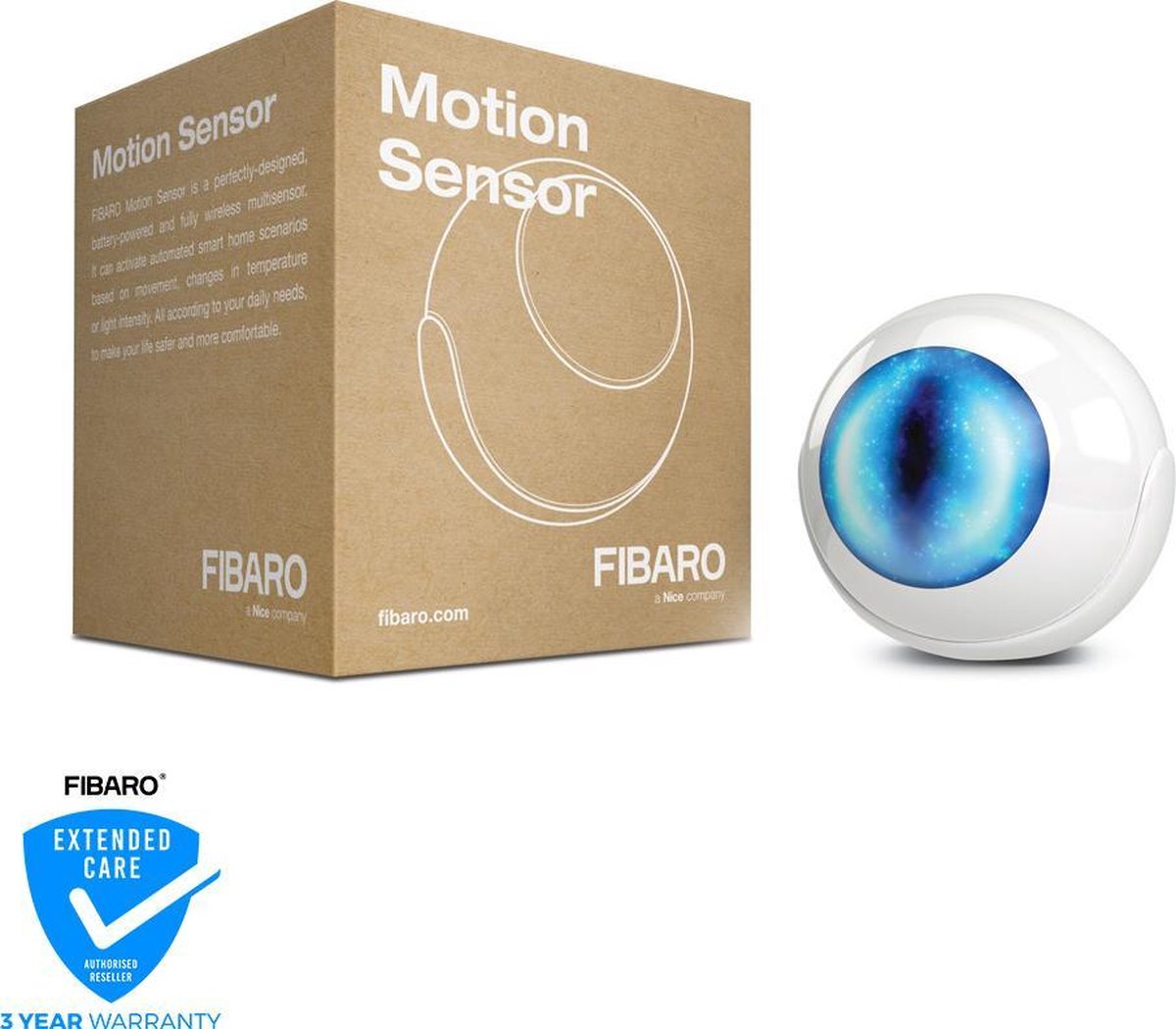 Fibaro motion sensor - 4-in-1 multi-sensor - incl. battery - works with home centers, homey and other z-wave controllers-0