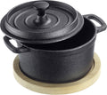 Westmark cast iron pan tapas + friends - small cast iron pan with lid, suitable for all types of stoves, including induction and grill, incl. bamboo coaster - iron, 250ml-0