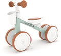 Chillafish balance bike 1 year for boys and girls - walker for toddlers - green and brown - lightweight with adjustable handlebars - silent anti-slip tires for indoors and outdoors - quadi model-0