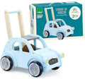 Vilac houten loopwagen citroën 2cv retro blauw peuterspeelgoed.-0