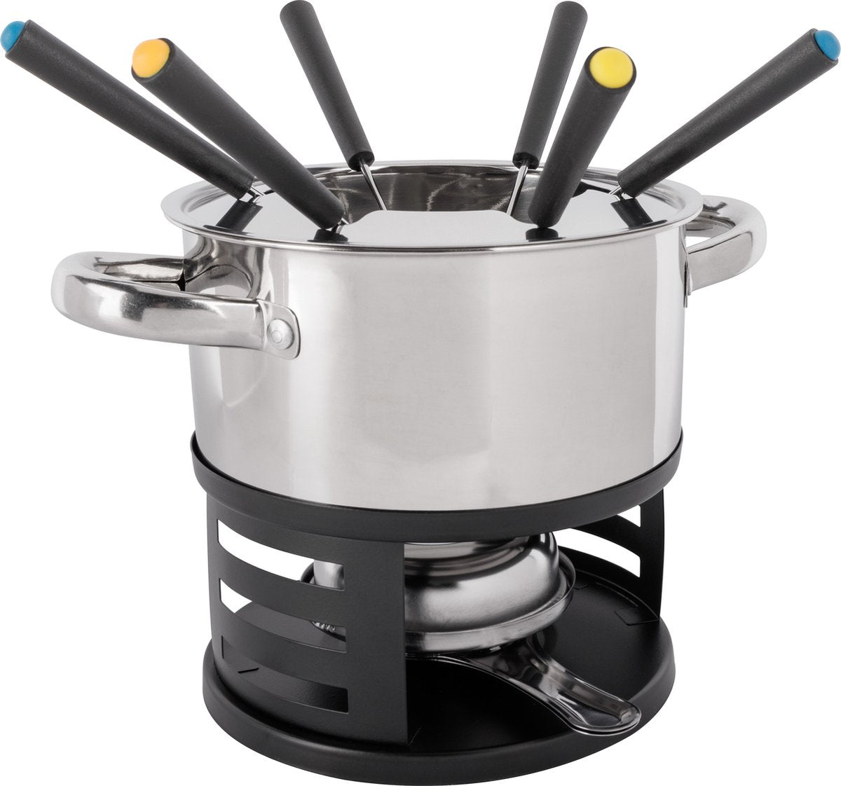 Cosy&Trendy fondue set met 6 vorken - rvs - ø 17cm-0