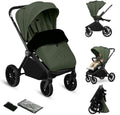 Lionelo mika plus stroller - all-terrain wheels - lightweight - adjustable seat - XXL hood with UPF 50+ - compact foldable - including accessories-0