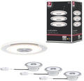 Paulmann premium LED recessed lamp whirl basic set round 120 mm 3x4.9w 3x180lm 230v dimmable 3000k aluminum turned, satin-0