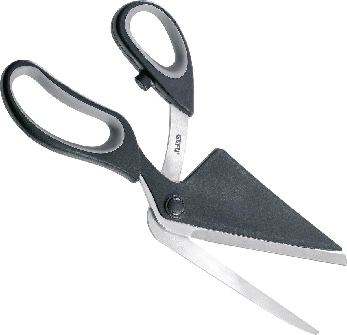 Gefu pezzo pizza scissors - cutting and serving pizza - stainless steel plastic-0