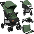 Lionelo emma plus - buggy - light and durable stroller - 5-point belt - backrest adjustment to lying position - extended canopy with window - large basket - practical bag and organizer - shock absorbers - suitable for children up to 15 kg-0
