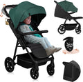 Lionelo mira - pram - stroller - for children up to 22 kg - front wheels 360° - adjustable backrest handle - waterproof XXL awning with UPF50+ - 5-point harness - large off-road wheels - full shock absorption - compactly foldable-0