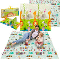 Lionelo robby - baby gym 2-in-1 play mat - double-sided educational mat 180 x 200 cm - 5 toy accessories - soft, waterproof hypoallergenic mat - perfect for indoors, outdoors - easy to fold and store-0