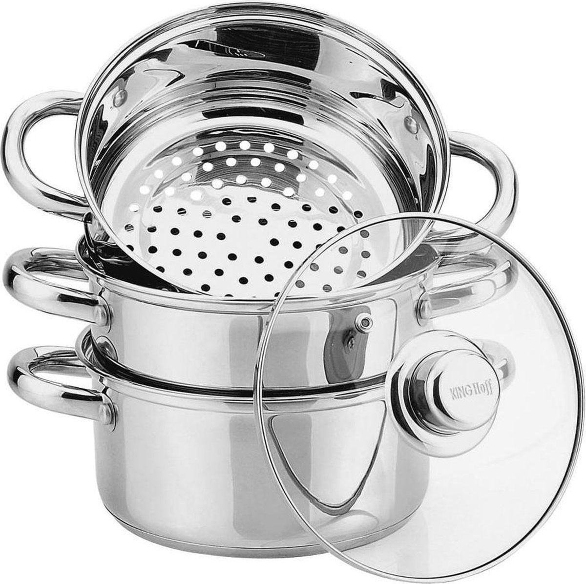 Kinghoff steamer kh-3319 - with lid - 24 cm 1st-0