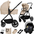 Lionelo Meril 3in1 stroller - buggy - XL carrycot, stroller ADAC-certified car seat - all-terrain wheels - complete accessory set - UPF50+-0