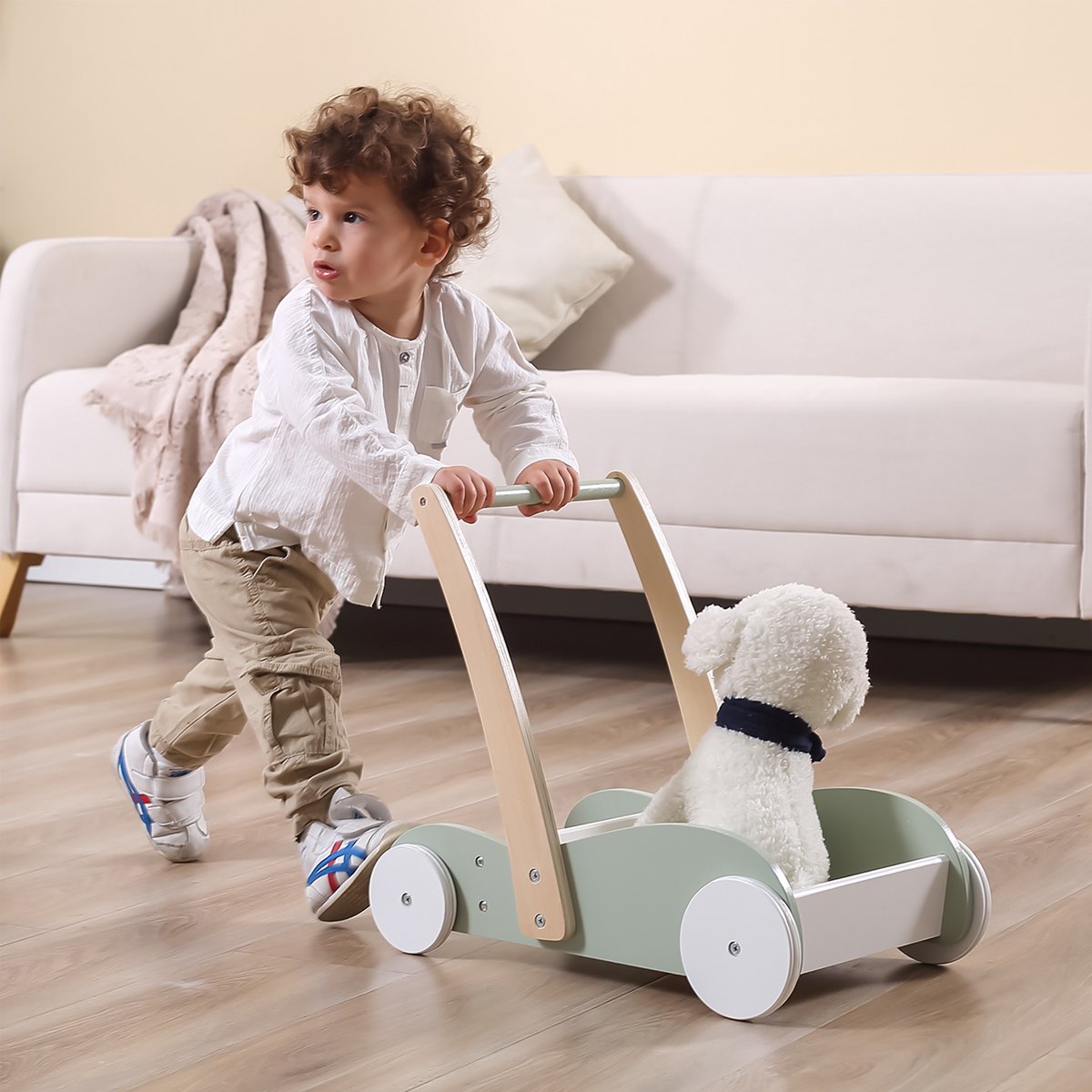 PolarB - houten looptrainer - - loopwagens - mint-0