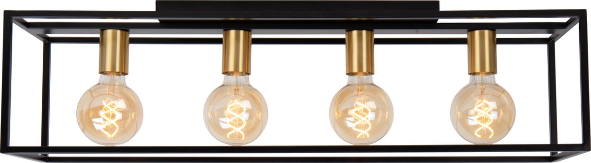 Lucide ruben - ceiling lamp (ceiling lamp) - 4xe27 - black-0